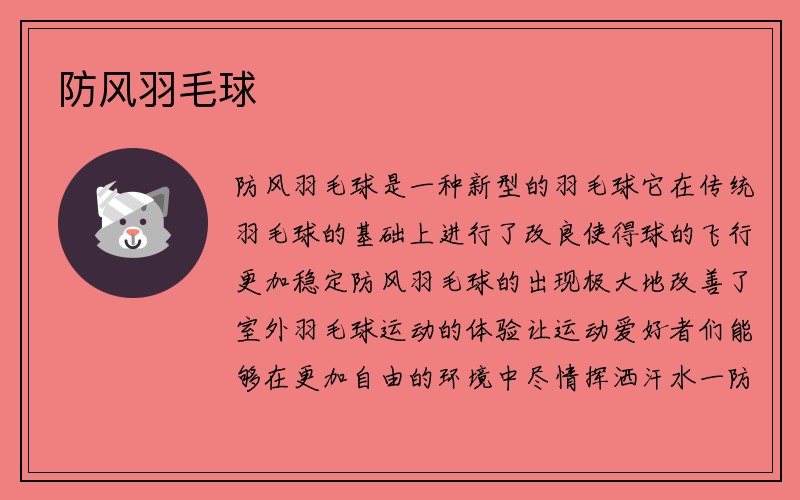 防风羽毛球